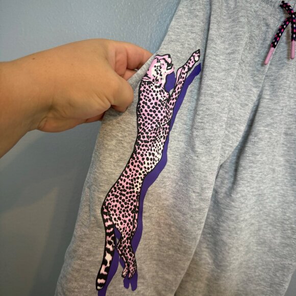 KENZO KIDS wide leg cheetah print sweatpants size 2A - Picture 5 of 9